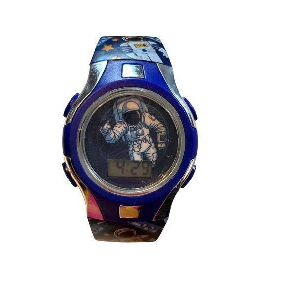 Kids' Digital Space Watch With Astronaut Design & Blue Plastic Caseback woNDER N - Picture 1 of 6